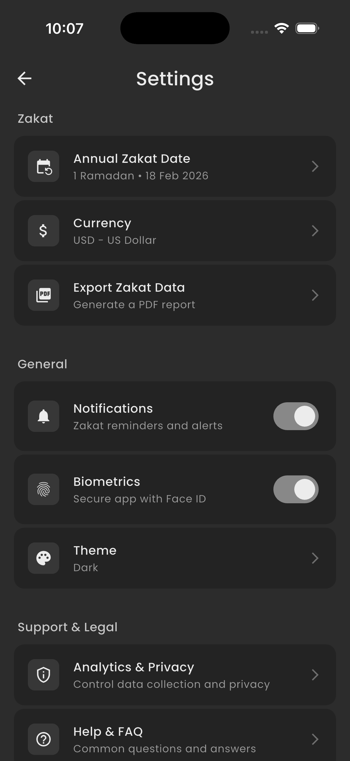 Hijri Year Management Screenshot